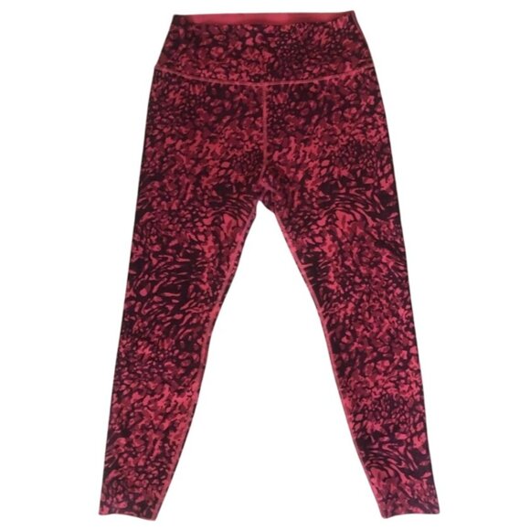 Peloton Cadent Reversible High Rise Cheetah Leggings Tights Activewear Pink XXL - Picture 1 of 5